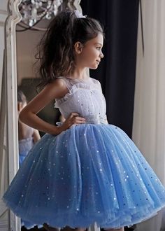 Stylish Baby Blue Tulle Sequins Ruffled Patchwork Kids Mid Dress SummerFabric: TulleSize Fit:Fit: This garment fits true to size.Length: Size 120 measures 65cm from shoulder to hemBust:The bust size for size 120 measures around 67cmWash: Hand Wash Cold. Princess Dress For Kids, Blue Tutu Dress, Girls Princess Dress, Baby Girl Princess Dresses, Blue Tutu, Princess Dress Kids, Dress For Kids, Tulle Tutu Skirt, Sequin Wedding