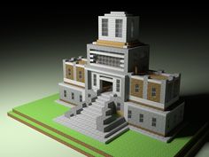 a model of a building made out of lego blocks