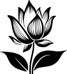 Lotus Flower - Minimalist and Flat Logo - Vector illustration Vector Cityscape, Tatoo Styles, Flower Minimalist, Illustration Advertisement, Flat Logo, Arabic Pattern, Black And White Flowers, Wings Logo, Maori Tattoo