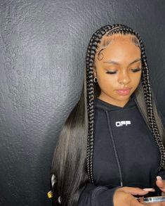 Front Hair Braided Sew In Weave Hairstyle Braids At The Front Of Hair, Sewn In Weave Hairstyles Black Women, Braided Sew In, Braids With Sew In, Sew In With Braids At The Top, Braids And Sew In Hairstyles, Front Braid Hairstyles, Braid Front Of Hair, Sew In Weave Hairstyles