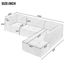 the size and measurements of a sectional sofa