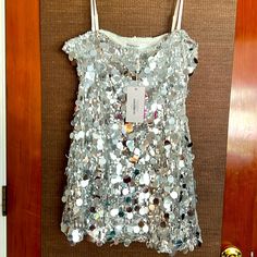 See Pictures Silver Mini Dress, See Pictures, See Picture, Strapless Dress, Size 12, Sparkle, Mini Dress, Womens Dresses, Silver