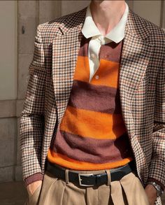 Orange Shoes Outfit Men, Preppy Outfits For Men, Prep Style Men, Relaxed Elegance, Orange Outfit, Streetwear Men Outfits, Mode Inspo, Sports Jacket, Mode Inspiration