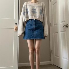 Dm Before Purchasing Open To Offers Nwot Abrand Denim Mini Skirt Never Worn Size: 26 Inch 100% Cotton Timeless Denim Mini Skirt, Short And Fitted Style With High-Rise And A-Line Silhouette Model Info: 5’3 Wears Xs Waist: 25”-26” Feel Free To Ask Any Questions! #Princesspolly #Denim #Levis #Cute #Fall Casual Mini Denim Skirt At Affordable Price, Casual Blue Denim Skirt For Winter, Casual High-waist Denim Skirt For Winter, Casual High Waist Denim Skirt For Winter, Casual Cotton Denim Skirt For Winter, Casual Winter Cotton Denim Skirt, Cute Jean Skirts, Short Jeans Skirt Outfit, Denim Short Skirt Outfit