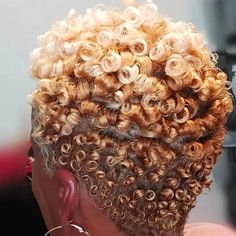 curly honey blonde tapered haircut Short Pixie Natural Curly Hair, Short Curly Highlighted Hair, Short Cut Hair Styles For Black Women, Short Hair Two Colors, Honey Blonde Twa Natural Hair, Short Hair Dye Colors For Black Women, Twa Styles 4c Hair, Tapered Cut Natural Hair 4c, Short Curly Cuts Natural Curls