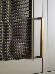 a close up of a door with a metal screen on the front and back doors