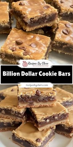 a collage of different types of cookie bars