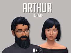 an image of two people with glasses on their faces and the words, arthrur classes