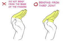 two hands holding bananas with the words don't bend from the base of the fingers