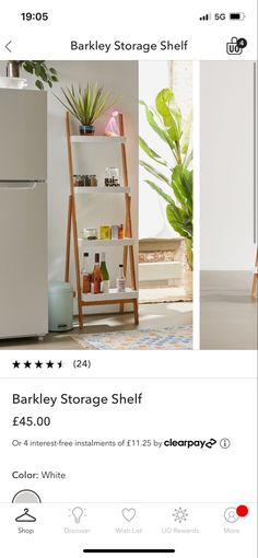 an instagram page for the barkley storage shelf, which is on sale in stores