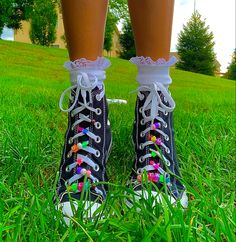 Hobicore Shoes, Beaded Converse, Kidcore Converse, Custom Converse Grunge, Kidcore Platform Shoes, Converse Emo Aesthetic, Sharpie Shoes