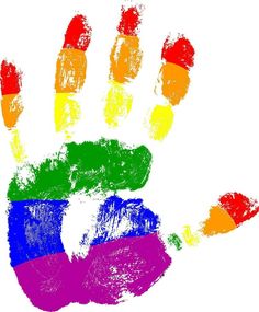 Stop homophobia, handprint colors LGBT flag, palm stopping homophobia gay Lgbt Flag, Lgbt Art, Premium Vector, Flag