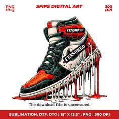 Red Graphic Print Sneakers For Streetwear, Sneakers Png, Shoes Png, Urban Sneakers, Rap Aesthetic, Red Shoes, Sports Shoes, Sublimation Design, Air Jordans