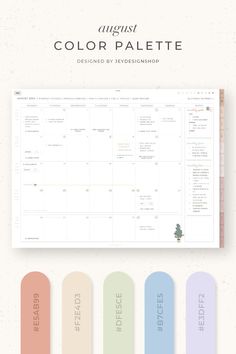 the color palette for this planner is perfect to use with any type of stationery