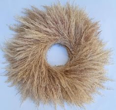 a dried wreath on a white background