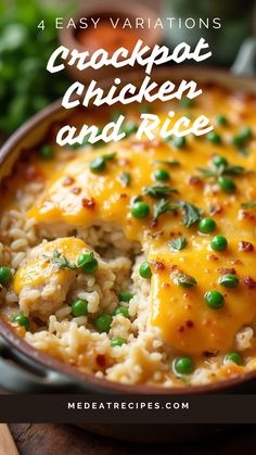 🍽️ Dinner Made Easy: 4 Crockpot Chicken and Rice Recipes 🍽️  Tired of spending hours in the kitchen? We've got you covered! Our latest article features 4 delicious and easy crockpot chicken and rice recipes that are perfect for busy families.  👨‍👩‍👧‍👦 Family-friendly 💰 Budget-friendly ⏰ Quick prep 🍳 No-fuss cooking  From classic cheesy casseroles to veggie-loaded bowls, there's something for everyone. Plus, get tips on ingredient substitutions, meal prep ideas, and troubleshooting common issues.  Ready to transform your weeknights? Click the link to read the full article and start cooking up a storm in your crockpot!  #CrockpotRecipes #EasyDinners #FamilyMeals Crockpot Chicken And Rice Recipes, Loaded Bowls, Easy Crockpot Chicken And Rice, Crockpot Chicken And Rice, Chicken And Rice Recipes, Easy Crockpot Chicken, Cheesy Casserole, Rice Cookers, Meal Prep Ideas