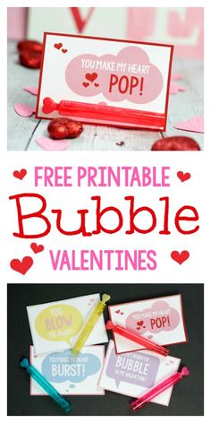 free printable valentine's day card with the text, you make my heart pop