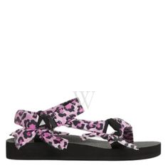 Vamp Style, Leopard Print Fabric, Ladies Sandals, Brand Website, Pink Leopard Print, Pink Leopard, Shoe Style, Strap Sandals, Leopard Print