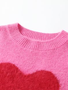 Details: Rose pink sweater embellished with red heart elements Classic round neck, red love heart, cute color clash Loose hem, ribbing Materials & Care: Alpaca Wool 42.6%, Nylon 34.9%, Sheep wool 22.5% Non-washable, gentle dry cleaning Do not bleach Size & Fit: Model is 5'7", Bust 32, Waist 24, Hips 35, wearing a size S Item #: LM3KT15 Valentines Day Words, Pull Rose, Red Love Heart, Red Love, Love Rose, Alpaca Wool, Sheep Wool, Pink Sweater, Rose Pink