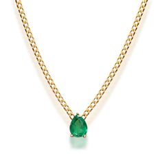 Pear shaped emerald necklace made from a simulated emerald stone and gold plated silver Emerald necklace features a regular lobster clasp with an extender chain measuring 14-16 inches Sku GAN0080 Emerald Green Stone, Green Stone Necklace, Emerald Necklace, Emerald Stone, Green Stone, Gold Plated Silver, Stone Necklace, Pear Shaped, Silver Necklaces