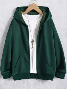 Green Zip Up, Green Zip Up Hoodie Outfit, Green Hoodie Outfit Men, Black And White Outfit For Men, Green Hoodie Outfit, Green Vest Outfit, Zip Hoodie Outfit, Green Hoodie Men, Hoodie Outfit Men