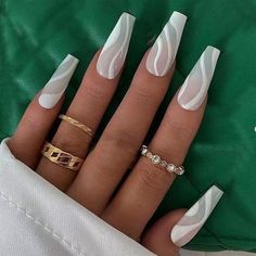 100% brand new and high quality.Item Material: ABSItem Type:CoffinEasy To UseSuitable for use with gel, acrylic or fiberglass applications.Package Includes:24pcs/Box False Nail Tips+glue Matte And Glossy Nails Design, Nails Matte And Glossy, Milk White Nails Design, 2024 Nails, White Acrylic Nails, Long Acrylic Nails Coffin, Square Acrylic Nails