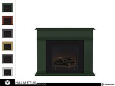 an image of a fireplace with different colors