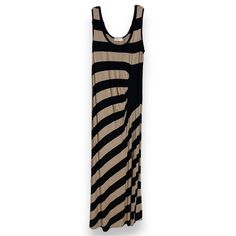 Nwot Calvin Klein Womens Maxi Dress Size 12. Beige And Black Striped, Side Ruching Across Midsection, Round Neck, Sleeveless, Jersey Fabric - Doesn’t Wrinkle! Calvin Klein Sleeveless Summer Maxi Dress, Calvin Klein Sleeveless Spring Maxi Dress, Calvin Klein Sleeveless Maxi Dress For Spring, Calvin Klein Fitted Sleeveless Maxi Dress, Beige And Black, Black And Beige, Calvin Klein Black, Sleeveless Maxi Dress, Womens Maxi Dresses