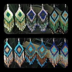 Traditional Multicolor Beaded Fringe Chandelier Earrings, Green Southwestern Beaded Earrings Gift, Green Southwestern Beaded Earrings For Gift, Southwestern Green Beaded Earrings For Gift, Southwestern Multicolor Tiny Beads Earrings, Adjustable Dangle Beaded Earrings For Festivals, Festival Beaded Dangle Chandelier Earrings, Festival Dangle Beaded Earrings With Ear Wire, Unique Multicolor Beaded Fringe Earrings