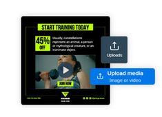 the video is showing how to use an upload media image or video for training