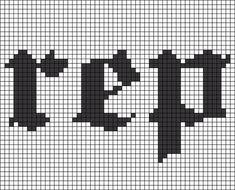 the word beth is made up of black and white pixellated letters on a gray background