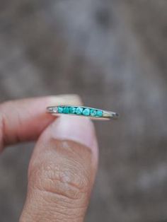 Nevada Turquoise Ring with Hidden Gems Turquoise Sterling Silver Jewelry For Promise, Promise Ring In Turquoise Sterling Silver, Adjustable Turquoise Emerald Ring In Sterling Silver, Turquoise Birthstone Ring, Rough Opal Ring, Symbol Of Friendship, Turquoise Birthstone, Stack Rings, Mismatched Earrings