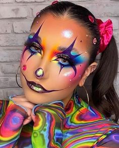 Halloween Makeup For Kids, Clown Face Paint, Carnival Makeup