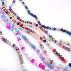 Dear Customer  I have personally handpicked these Crystal Beads to offer you the best possible quality, I hope you will enjoy making the most beautiful jewelry designs  Material : Crystal Color : Various Bead Shape : Rondelle Bead Size: 3mm, 4mm, 6mm Quantity : One Full Strand - 14.5 - 15 inch Lead Time & Shipping : We ship your order within 24 hrs. (Monday-Friday). FREE DOMESTIC shipping for orders over $35 via USPS First Class package for orders shipping within the U.S.. Thanks for your intere Cheap Multicolor Round Beaded Bracelets, Faceted Round Beads For Jewelry Making, Multicolor Faceted Round Beads, Rainbow Round Beaded Bracelets, Rainbow Round Beaded Necklaces With Tiny Beads, Rainbow Faceted Beads Bracelets, Rainbow Beaded Bracelets With Gemstone Round Beads, Rainbow Gemstone Beaded Bracelets, Multicolor Faceted Beaded Necklaces