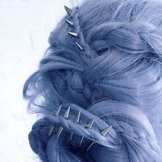 Silver Hair Aesthetic, Spike Hair, Dragon Hair, Hair Aesthetic, Edgy Hair, Wedding Hairstyles For Long Hair, Hair Envy