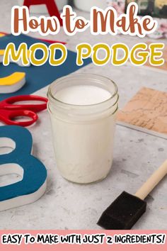 Learn How to Make easy Mod Podge for your craft projects. It is so easy and homemade mod podge will save a ton of money. I love being crafty and most of the time those craft projects require the use of Mod Podge. It’s a great product that can be used on so many surfaces making it easy to work with, but it can be quite expensive. #onecrazymom #modpodge #crafttime Homemade Mod Podge Recipe, Mod Podge Diy, Homemade Mod Podge, Diy Mod Podge, How To Make Homemade, Mod Podge, Craft Time, 2 Ingredients