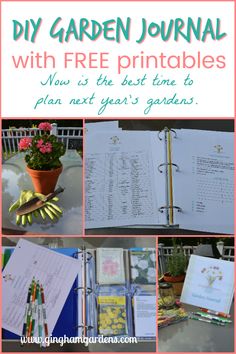 the garden journal with free printables is an easy way to plan your garden