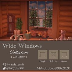 an advertisement for the windows collection is displayed in front of a window with teddy bears