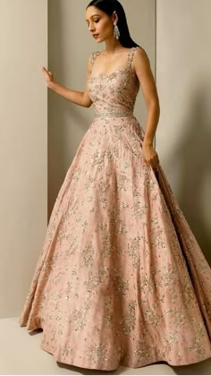 Reception Dress Indian, Lehenga Wedding Bridal, Peach Lehenga, Beautiful Lehenga, Engagement Gowns, Indian Bridesmaid Dresses, Indian Wedding Gowns, Indian Outfits Lehenga