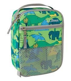 Built tough enough for the lunchroom, our popular insulated BPA-free lunch box keeps lunches and snacks cool. There’s plenty of room inside, yet it’s compact enough to fit easily in a backpack. Made from same tough packcloth as our school packs. Easy-to-clean BPA- and PVC-free lining. Tested safe for lead, phthalates, PVC and BPA. Internal mesh pocket fits ice pack. Imported. | Lunch Box, Print, Polyester Functional Portable Lunch Box, Functional Back To School Lunch Box, Back To School Portable Lunch Box, Functional Lunch Box For Back To School, Functional Green Lunch Box For School, Functional Green School Lunch Box, School Pack, Cool Lunch Boxes, Lunch Room