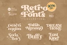 the retro font collection is available for purchase on ebayn's online store