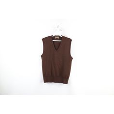 Vintage 70s Streetwear Mens Medium Distressed Blank Knit Sweater Vest Brown USA Mens Sweater Has pilling. Color faded. USA made Mens size Medium Measurements are: 18 inches underarm to underarm 24 inches top to bottom Brown Cotton Blend US Shipping is FREE Canada is $15 and International is $24 Check out my other items in my store! M376 Brown Cotton V-neck Outerwear, Brown V-neck Cotton Outerwear, Brown Fitted Cotton Sweater Vest, Fitted Brown Cotton Sweater Vest, Retro Fitted Brown Sweater Vest, Fitted Retro Brown Sweater Vest, Retro Cotton Sweater Vest For Fall, Brown Cotton Sweater Vest For Fall, Classic Brown Sweater Vest For Fall