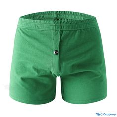 Orcajump - Breathable High-Waisted Cotton Boxer Briefs - Loose-Fitting, Sexy, and Comfortable Underwear Shorts Green Stretch Short Boxer Briefs, Casual Green Boxer Briefs With Built-in Shorts, Green Cotton Boxer Briefs, Fitted Cotton Brief Shorts, Green Fitted Boxer Briefs, Fitted Green Boxer Briefs, Green Fitted Short Boxer Briefs, Green Stretch Boxer Briefs, 175 Pounds