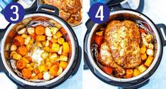 the steps in how to cook chicken and carrots for one pot or two minutes