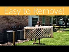 a man standing in front of an air conditioner with the words easy to remove