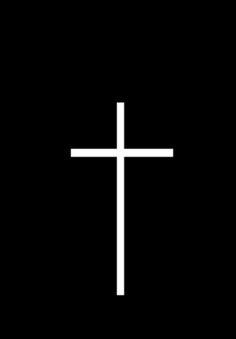 a white cross on a black background