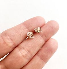 Herkimer Diamond, Crystal Studs, Crystal Quartz, Gift for Her Minimalist Diamond-shaped Earrings For Gift, Modern Pearl Earrings, Boho Wedding Earrings, Herkimer Diamond Earrings, Blue Opal Earrings, Bridal Earrings Chandelier, Minimalist Earring, Diamond Shape Earrings, April Birthstone