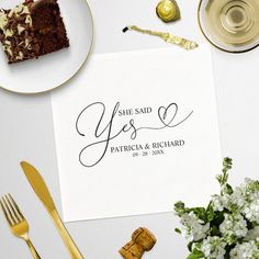 Discover the perfect printed decor for your special day on our Zazzle store. She Said Yes Cute Engagement Party Napkins From invitations to menus and guest cards, we have everything you need to create an unforgettable atmosphere! 💍✨

📌 Click to explore our collection and find your perfect match!

#WeddingPrints #WeddingDecor #Zazzle #Wedding Engagement Party Napkins, Cute Calligraphy, Retro Wedding Invitations, She Said Yes, Personalized Paper Napkins, Personalized Napkins, Retro Wedding, Engagement Party Invitations