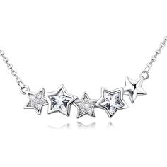 PRICES MAY VARY. ☆ The sterling silver adjustable necklace is designed to connect five stars of different sizes, two of which are inlaid with small cubic zirconia, two large stars are inlaid with star-shaped cubic zirconia, and the last one is a smooth star. High-quality star necklaces are even more shiny, and star necklaces are perfect for girls, teens, women, etc. ☆The exquisite star necklace is made of high-quality sterling silver and cubic zirconia. High-quality AAA + cubic zirconia is more Star Necklaces, Necklace For Girls, Star Necklace Silver, Star Charm Necklace, Girls Necklaces, Adjustable Necklace, Girls Jewelry, Star Charms, Star Necklace