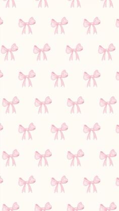 pink bows on a white background